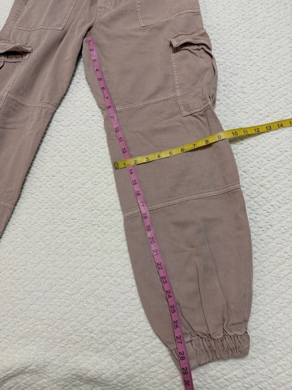 Baggy High-Rise Cinched Cargo Taupe Pants Women’s Size Small - Picture 9 of 9